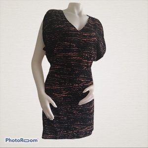 BCBGeneration Navy Coral Open Back Dress 6